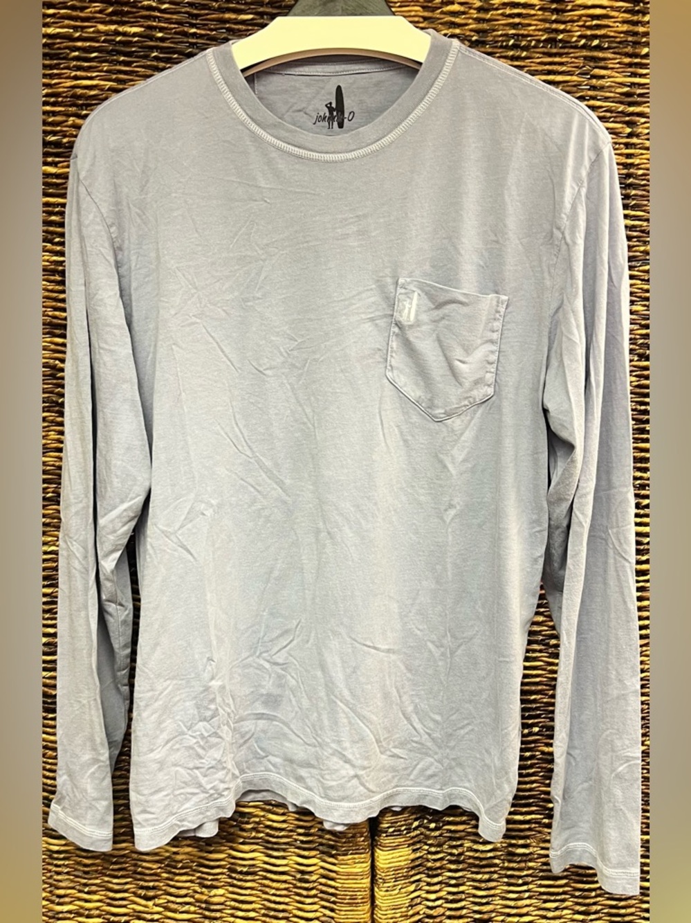 johnnie-O,‎ Men's Long-Sleeve Pocket Shirt - Blue, Medium